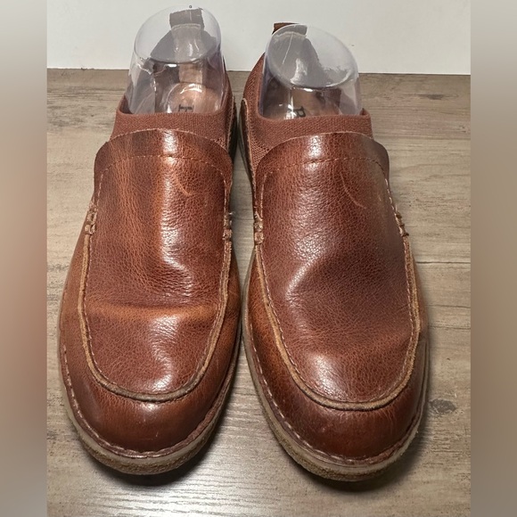 Born Mens Size 8 Samuel Tan Bourbon Full Grain‎ Leather Slip On Loafers. - Picture 2 of 10